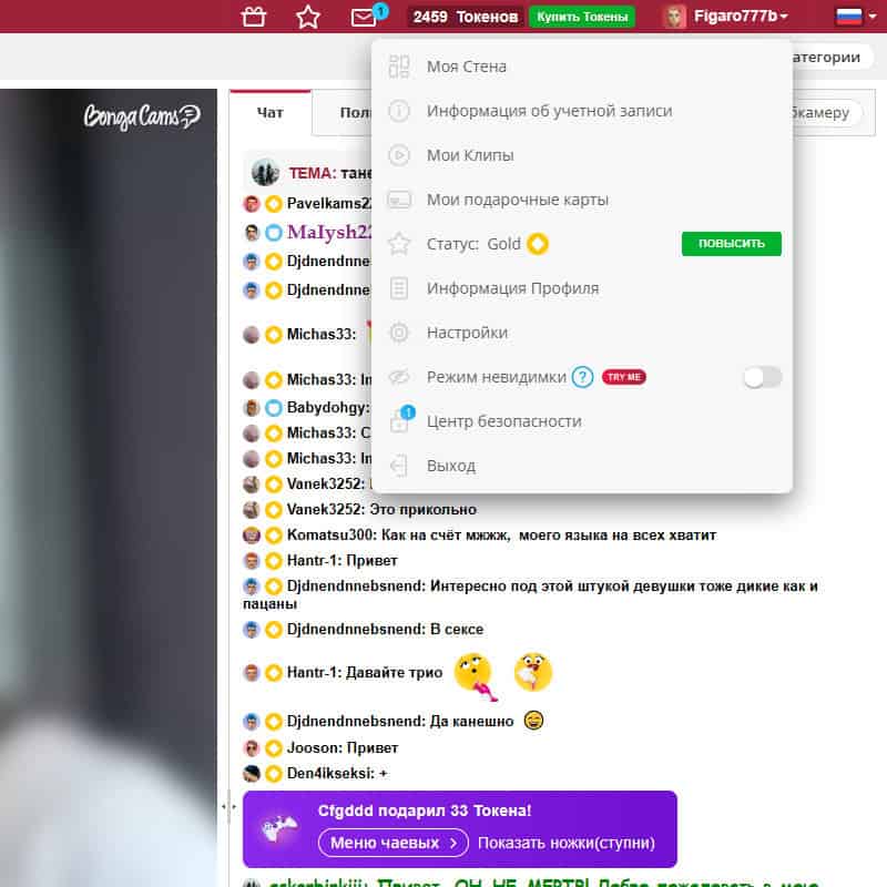 Почему выгодно купить аккаунты BongaCams с токенами и статусом